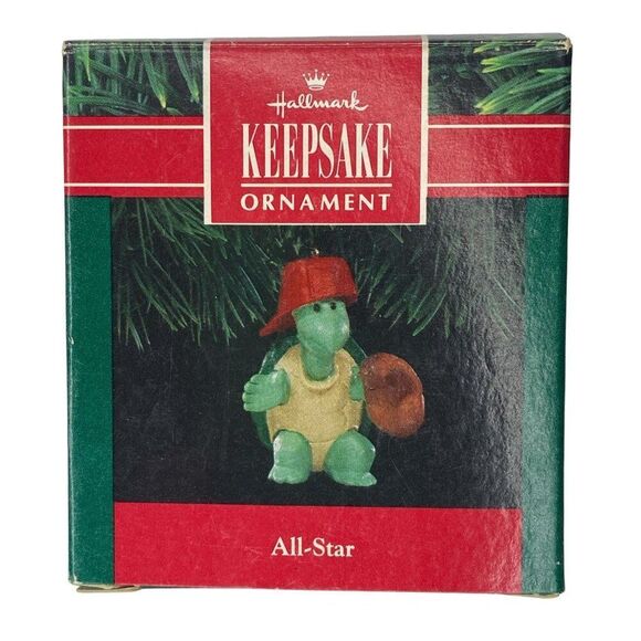 All-Star Turtle 1991 Catcher Baseball Hallmark Keepsake Christmas Ornament - Picture 1 of 6